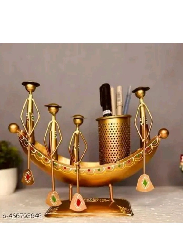 USD$11 @balaji_incorporation 
Name: BALAJI INDUSTRIES LIMITED Metal Home Decor,Long Kerala Boat Showpiece, Pen Stand, Flower Pot, Multicolour Handcrafted Boat Holder, Table Decor, Rajasthani Musician Ethnic Office Organizer, Artistic Home Decor, Traditional Indian Art, Unique Desk rb.gy/z953j3