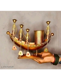 USD$11 @balaji_incorporation 
Name: BALAJI INDUSTRIES LIMITED Metal Home Decor,Long Kerala Boat Showpiece, Pen Stand, Flower Pot, Multicolour Handcrafted Boat Holder, Table Decor, Rajasthani Musician Ethnic Office Organizer, Artistic Home Decor, Traditional Indian Art, Unique Desk rb.gy/z953j3