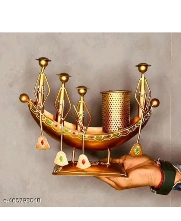 USD$11 @balaji_incorporation 
Name: BALAJI INDUSTRIES LIMITED Metal Home Decor,Long Kerala Boat Showpiece, Pen Stand, Flower Pot, Multicolour Handcrafted Boat Holder, Table Decor, Rajasthani Musician Ethnic Office Organizer, Artistic Home Decor, Traditional Indian Art, Unique Desk rb.gy/z953j3