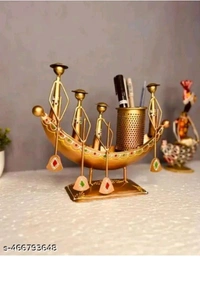 USD$11 @balaji_incorporation 
Name: BALAJI INDUSTRIES LIMITED Metal Home Decor,Long Kerala Boat Showpiece, Pen Stand, Flower Pot, Multicolour Handcrafted Boat Holder, Table Decor, Rajasthani Musician Ethnic Office Organizer, Artistic Home Decor, Traditional Indian Art, Unique Desk rb.gy/z953j3
