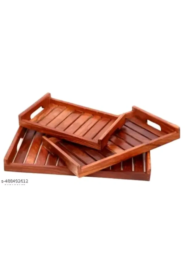 USD$14 Am Name: Wooden tray set of 3 wooden serving tray rb.gy/76x6gt