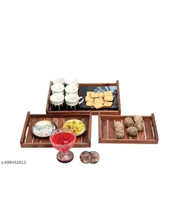USD$14 Am Name: Wooden tray set of 3 wooden serving tray rb.gy/76x6gt