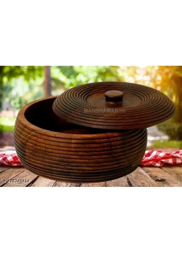 USD $ 13.00 AURA MART Name: Aura Mart Full Size Wooden Chapati Box/Casserole/Wooden hotpot roti Box/chapati Holder/Natural Finish Wooden Chapati Box for Kitchen Roti Server Tableware #WoodenChapatiBox #ChapatiStorage #KitchenEssentials rb.gy/hm8ink