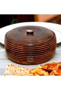 USD $ 13.00 AURA MART Name: Aura Mart Full Size Wooden Chapati Box/Casserole/Wooden hotpot roti Box/chapati Holder/Natural Finish Wooden Chapati Box for Kitchen Roti Server Tableware #WoodenChapatiBox #ChapatiStorage #KitchenEssentials rb.gy/hm8ink