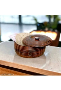 USD $ 13.00 AURA MART Name: Aura Mart Full Size Wooden Chapati Box/Casserole/Wooden hotpot roti Box/chapati Holder/Natural Finish Wooden Chapati Box for Kitchen Roti Server Tableware #WoodenChapatiBox #ChapatiStorage #KitchenEssentials rb.gy/hm8ink