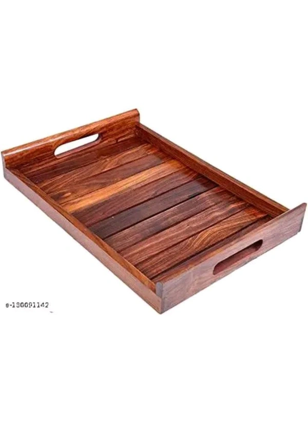USD $ 10.00 Home Design Mart Name: Wooden sheesham Wood Serving Trays rb.gy/qy10ie