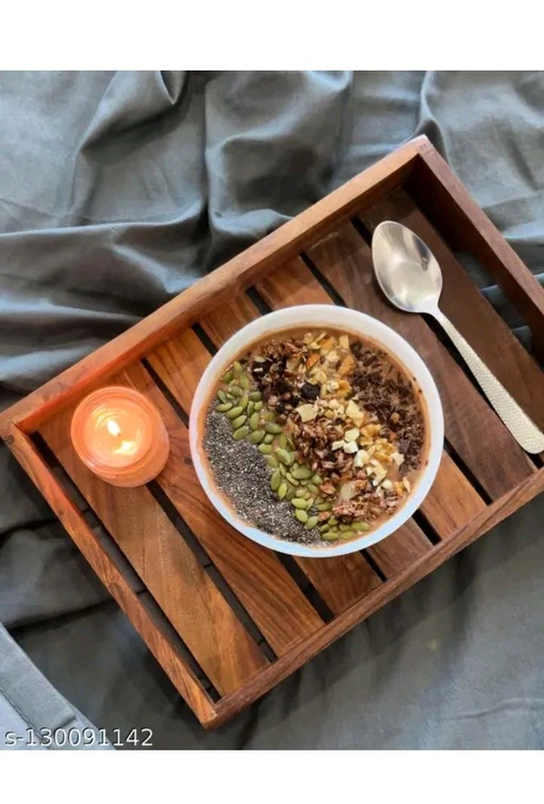 USD $ 10.00 Home Design Mart Name: Wooden sheesham Wood Serving Trays rb.gy/qy10ie