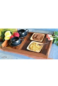 USD $ 10.00 Home Design Mart Name: Wooden sheesham Wood Serving Trays rb.gy/qy10ie