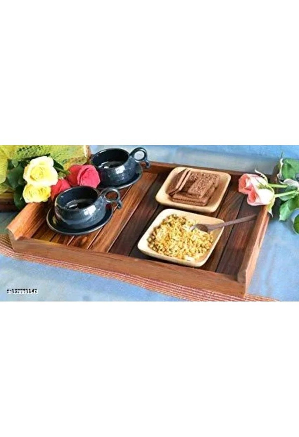 USD $ 10.00 Home Design Mart Name: Wooden sheesham Wood Serving Trays rb.gy/qy10ie