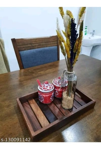 USD $ 10.00 Home Design Mart Name: Wooden sheesham Wood Serving Trays rb.gy/qy10ie