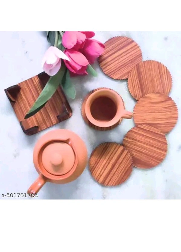 USD $ 09.00 Anaya Enterprise Name: Wooden coaster for Office and Home and Restaurant Barh rb.gy/onpgft