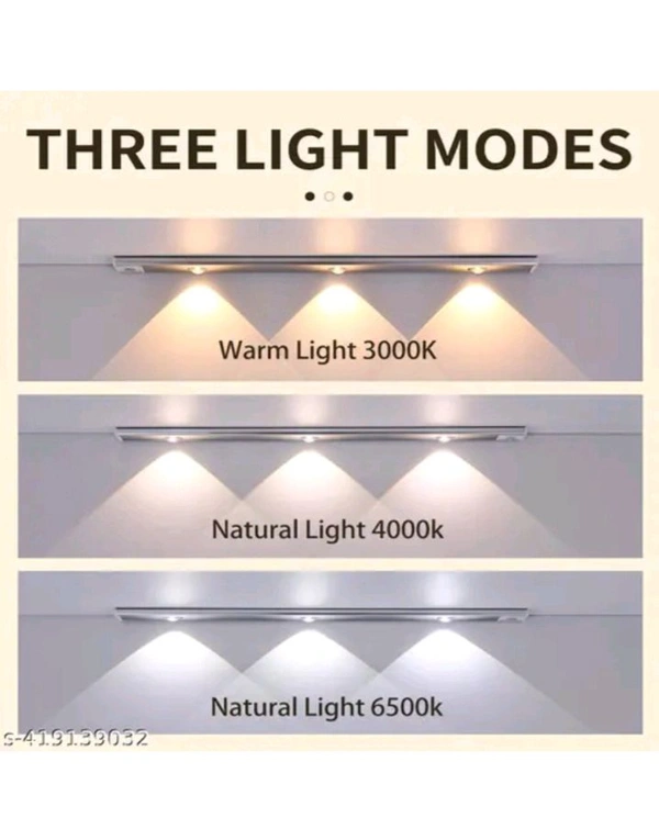 USD$14 AB FASHION Name: ABFASHION Under Cabinet Lights LED Motion Sensor Indoor, USB Rechargeable ,3 Light Modes Stepless Dimming Hill Light, 6500K Night Light for Closet Cabinet Kitchen Wardrobe (15.74in/40cm)  rb.gy/0zxg8h