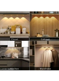 USD$14 AB FASHION Name: ABFASHION Under Cabinet Lights LED Motion Sensor Indoor, USB Rechargeable ,3 Light Modes Stepless Dimming Hill Light, 6500K Night Light for Closet Cabinet Kitchen Wardrobe (15.74in/40cm)  rb.gy/0zxg8h