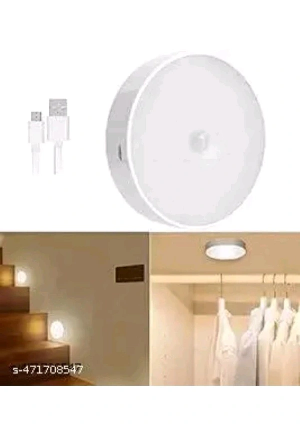 USD $ 10.00 IVAAN ENTERPRISE Name: mixco LED Motion Sensor Light USB Charging Wireless Self Adhesive Magnetic Body Induction Lamp Night Lights for Bedroom Cabinet Wardrobe Stairs (Pack of 1, Cool White) rb.gy/lz0s4r