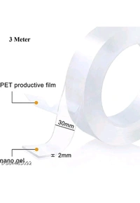 USD $ 09.00 KENJO ENTERPRISE Name: 3 Meter Multipurpose Double Sided Tape - Adhesive Silicone Tape, Heavy Duty, Heat Resistant, Multi-Functional, Removable, Washable, Reusable Anti-Slip Gel Nano Grip Tape (grip tape) rb.gy/xm19hy
