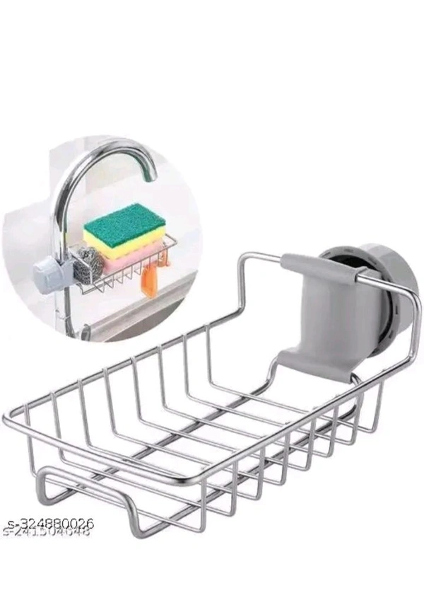 USD$ 10 CLIXERA Kitchen Adjustable Sink Faucet Shelf Stainless Steel Drain Rack for Soap, Sponge, Clip Hanging Holder Dishcloth, Towel Rack, SILVER, 15 x 10 5 cm For Kitchen, Bathroom and Home rb.gy/8c7cdf