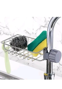 USD$ 10 CLIXERA Kitchen Adjustable Sink Faucet Shelf Stainless Steel Drain Rack for Soap, Sponge, Clip Hanging Holder Dishcloth, Towel Rack, SILVER, 15 x 10 5 cm For Kitchen, Bathroom and Home rb.gy/8c7cdf
