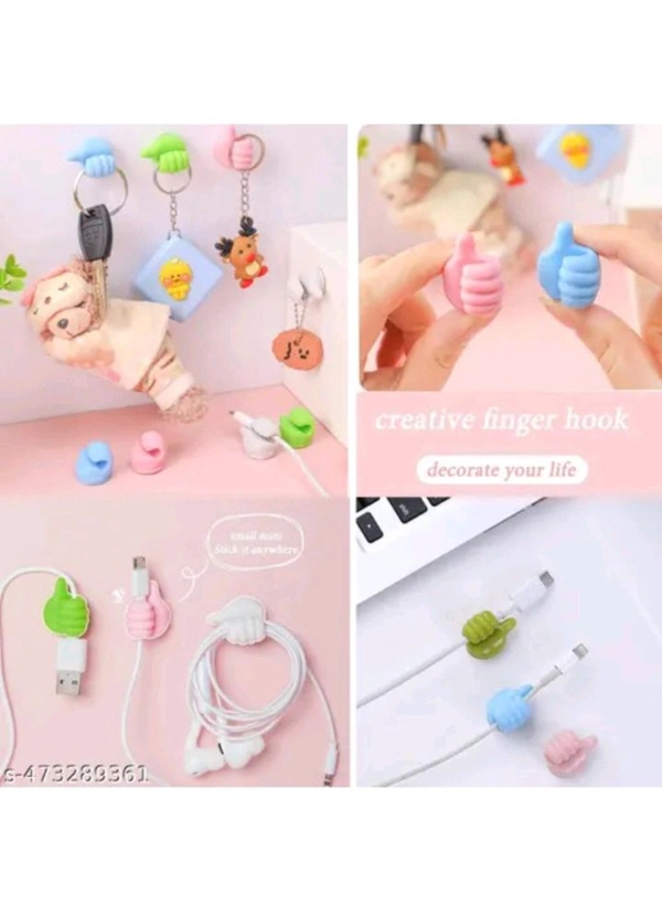 USD$9 infinity caart Name: Pack of 10 Creative Silicone Thumb Wall Hook, Multifunction Self Adhesive Cable Clip, Cable Organizer Clips Key Hanger, No Punching Nails-Free Utility Hooks Desk Wire Management, Multicolor rb.gy/tr68w9