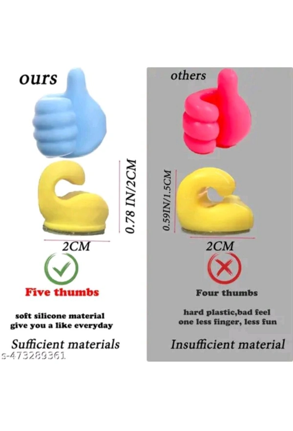 USD$9 infinity caart Name: Pack of 10 Creative Silicone Thumb Wall Hook, Multifunction Self Adhesive Cable Clip, Cable Organizer Clips Key Hanger, No Punching Nails-Free Utility Hooks Desk Wire Management, Multicolor rb.gy/tr68w9