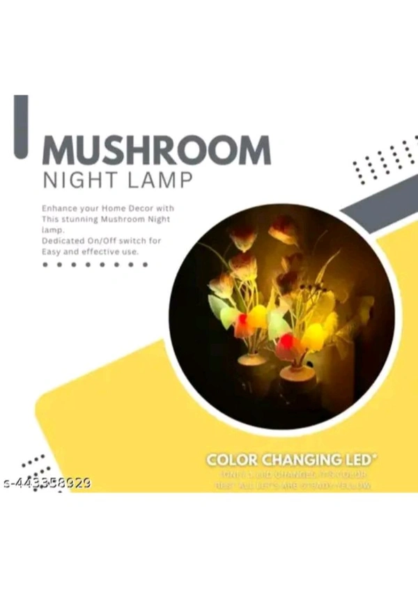 USD $ 10.00 Skytouch Mart, Delhi Name: 3D Mushroom Shape Colour Changing LED Night Light Lamp, with on-Off Switch Button (Pack off 1) (Design may be slightly different) rb.gy/1v1znh