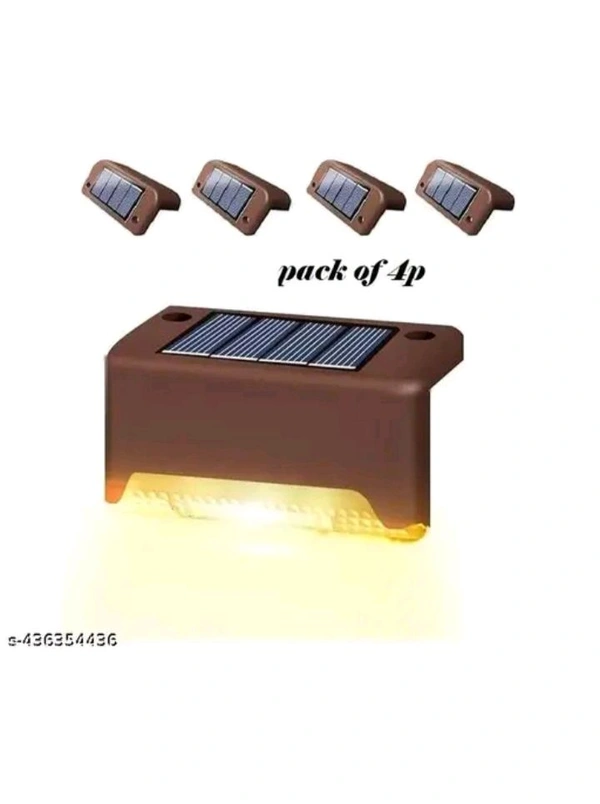 USD $ 11.00 sn enterprises Name: Solar Deck Lights Outdoor | 4-Pack Waterproof LED Solar Lights for Stairs rb.gy/5oaijv