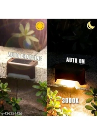 USD $ 11.00 sn enterprises Name: Solar Deck Lights Outdoor | 4-Pack Waterproof LED Solar Lights for Stairs rb.gy/5oaijv