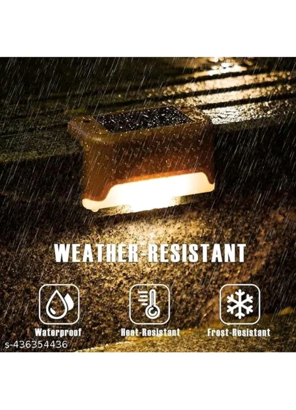 USD $ 11.00 sn enterprises Name: Solar Deck Lights Outdoor | 4-Pack Waterproof LED Solar Lights for Stairs rb.gy/5oaijv