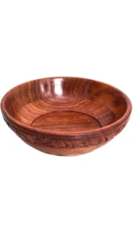 USD $ 12.00 M.B ENTERPRISES, GOTEY SHAH NEAR MANDI SAMITHI. SAHARANPUR, 247001, .UP .Voody Wooden Serving Bowl (3-Pack, Brown)