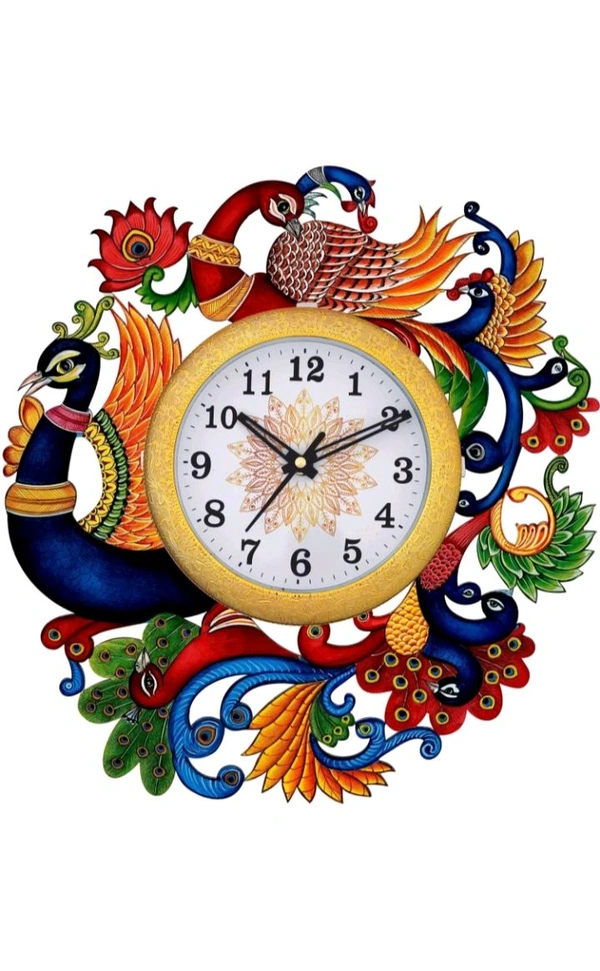 USD$11  d-31 KUM AWTA COLONY NEAR RAVI KIRANA STORE JHOTWARA JAIPUR Analog Wall Clock (Multicolor, With Glass) rb.gy/hp261v
