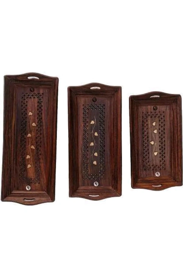 USD $ 15.00 DECORASIA INDIA DECORASIA Beautiful Handmade antique
wooden Tray (Pack of 3, Microwave Safe) rb.gy/32x0mz
