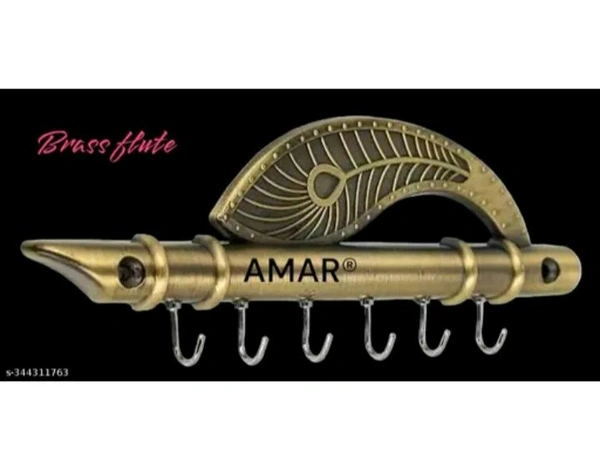 ZA0015 USD $ 10.00 AMAR ENTERPRISE Name: stylish key holders  Flute & Peacock Quills Key Stand Key Holder for Home & Office Antique Brass rb.gy/h3ysdp