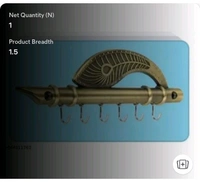 ZA0015 USD $ 10.00 AMAR ENTERPRISE Name: stylish key holders  Flute & Peacock Quills Key Stand Key Holder for Home & Office Antique Brass rb.gy/h3ysdp