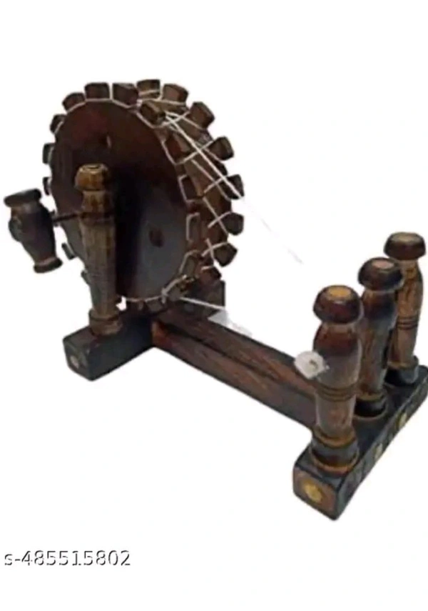 ZA0013 USD $ 11.00 NS WOODEN CARPET Name: Wooden Handicraft Charkha showpeice for living room/home decor rb.gy/boqxbv
