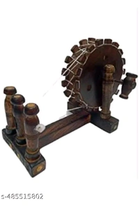 ZA0013 USD $ 11.00 NS WOODEN CARPET Name: Wooden Handicraft Charkha showpeice for living room/home decor rb.gy/boqxbv