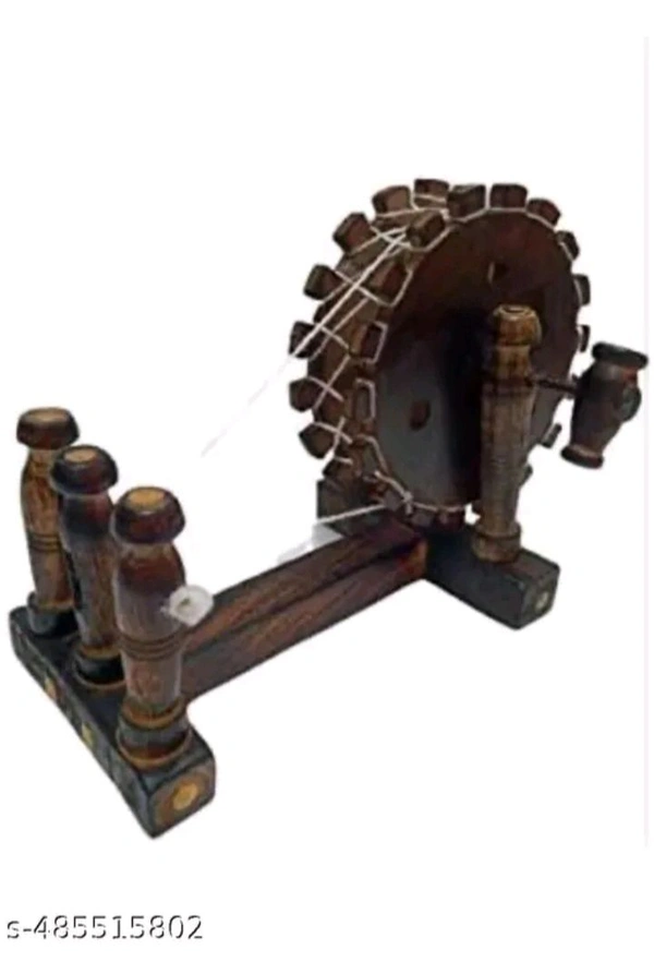 ZA0013 USD $ 11.00 NS WOODEN CARPET Name: Wooden Handicraft Charkha showpeice for living room/home decor rb.gy/boqxbv