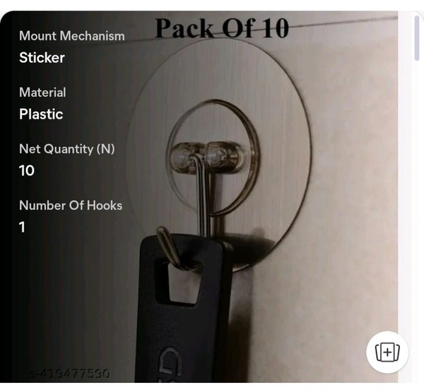 ZA0010 USD $ 09.00 niyati cart Name: Niyati Waterproof Hangers Heavy Duty Hooks for Hanging Pack Of 10 PCS rb.gy/1032m2