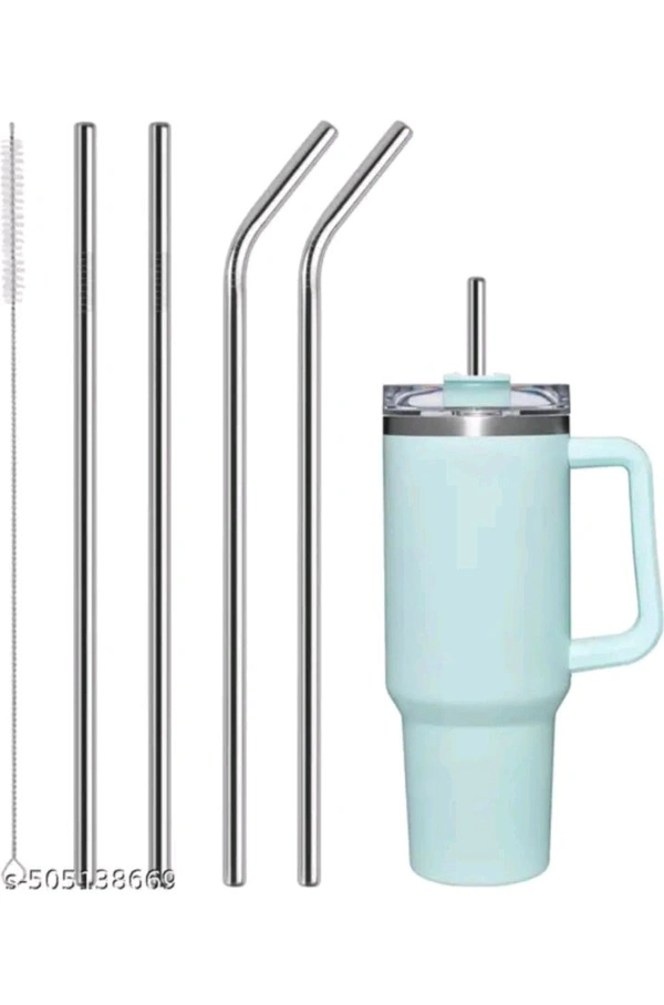 USD$9 SHIVAY ENTERPRISE Name: Warmfinity Stainless Steel Straws with Cleaning Brush for Kids & Adults, Bent Reusablle Metal Straws, Cutlery (Pack of 2 Straight & 2 Bent, 1 Brush) Long Steel Straws for Drinking & Drinks, Silver rb.gy/gusw4x

