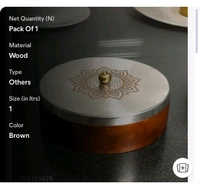 ZA0008 USD $ 22.00 Shri Bankey Bihari Handicrafts Name: Wooden Mandala Spice Box rb.gy/fcw1vk