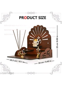 ZA0007 USD $ 13.00 Unique Enterprises Name: Small Wooden Temple for Home & Office, Light Weight Puja Mandir, Perfect for Smaller Spaces, Size- 28x28x26 CM rb.gy/rg93dg