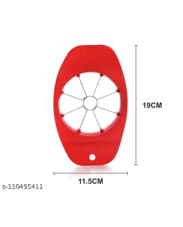 USD$10 N.G. ENTERPRISE Name: SWANOLL  Apple Cutter Stainless Steel Blades Fruit Slicer, Alternative for Apple Cutter Machine, Stainless Steel Blade Apple Fruit Cutter and Slicer for Precision Cutting, Easy Grip Apple Slicer Red rb.gy/l1dofi