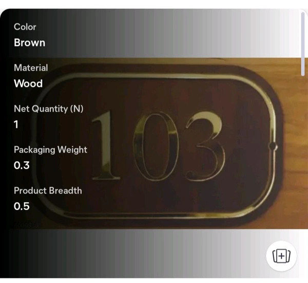 ZA0004 USD $ 11.00 OPIC ART Name: OPIC Self Adhesive Wooden House Number Plate Full Laminated Coating Size (6x4inch) rb.gy/qcpcpv