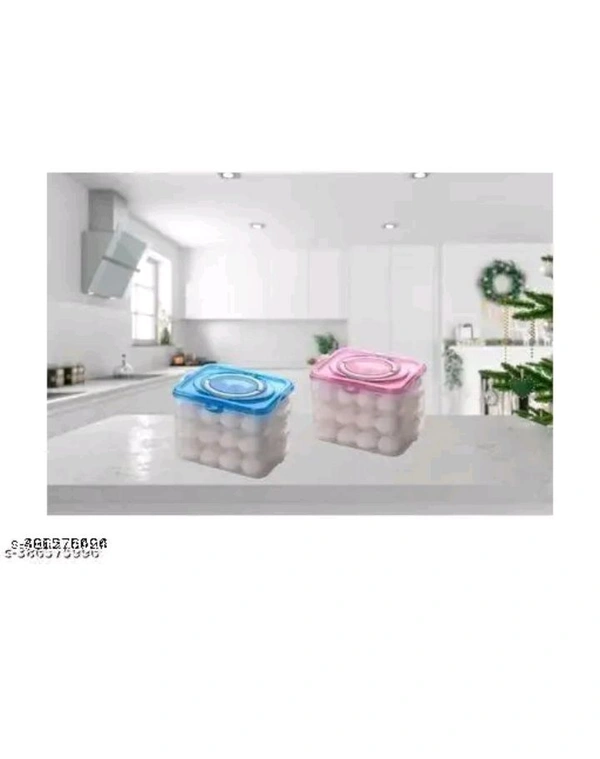 ZA0001 USD$11 weon enterprise Name: 36 Grids Plastic Egg Storage Box with Lid Egg Tray Box Holder for Refrigerator Useful for Home, Kitchen & Poultry ( BLUE) rb.gy/jt1not