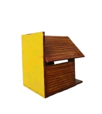 ZA0003 USD $ 11.00 Vaani art and craft Name: Yellow Wooden bird house rb.gy/6g2jmq
