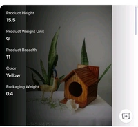 ZA0003 USD $ 11.00 Vaani art and craft Name: Yellow Wooden bird house rb.gy/6g2jmq