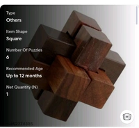 ZA0019 USD $ 11.00 Shineartwoodhandicraft@gmail.com Name: Wooden Puzzle Game rb.gy/17u5ec