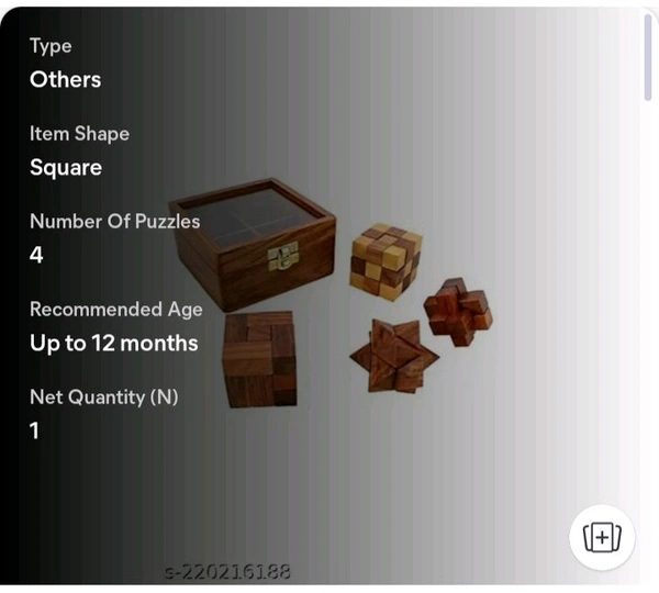 ZA0023 USD $ 16.00 Shine art Name: Wooden puzzle game rb.gy/saq7vj