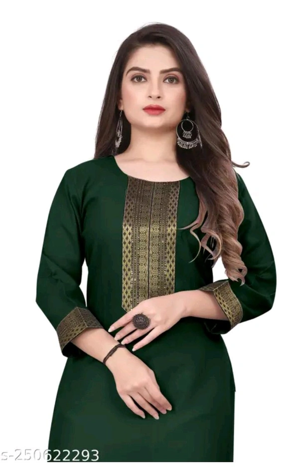 ZB0001USD$ 10 dhanshree fashion Name: stylelist kurti with work,top for woman Fabric: Cotton
Sleeve Length: Three-Quarter Sleeve Pattern: Embroidered Combo of: Single rb.gy/x515xu

