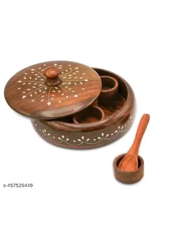 ZA0025 USD $ 16.00 sre sres Name: Crafty city Wooden Handcrafted Spice Box set Sheesham Wood rb.gy/5ympes