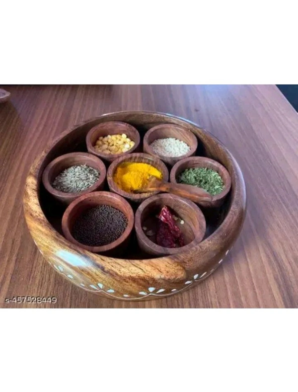 ZA0025 USD $ 16.00 sre sres Name: Crafty city Wooden Handcrafted Spice Box set Sheesham Wood rb.gy/5ympes
