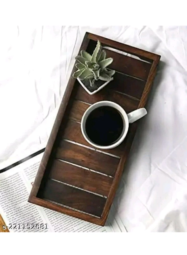 ZA0027 USD $ 14.00 Shine art Name: Designer Fasionable Wooden serving tray / Wooden Kitchen Items rb.gy/g2qcu3